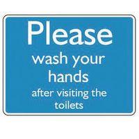 SIGN PLEASE WASH YOUR HANDS 200X150 VINYL