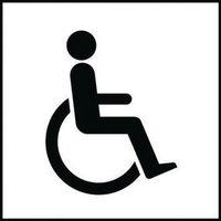 SIGN WHEELCHAIR 150X150 V INYL