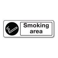 SIGN SMOKING AREA SELF-ADHESIVE VINYL 300 x 100