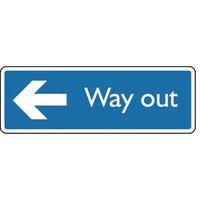 SIGN WAY OUT LEFT SELF-ADHESIVE VINYL 200 x 75
