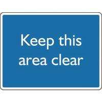 SIGN KEEP THIS AREA CLEAR SELF-ADHESIVE VINYL 200 x 150