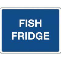 SIGN FISH FRIDGE SELF-ADHESIVE VINYL 400 x 300