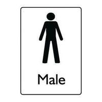 sign male toilet self adhesive vinyl 100 x 150