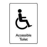 sign accessible toilet self adhesive vinyl 100 x 150