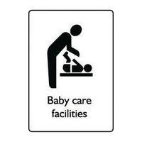 sign baby care facilities self adhesive vinyl 100 x 150