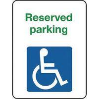 SIGN RESERVED PARKING 300X400 REFLECTIVE ALUMINIUM