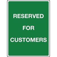 sign reserved for customers reflective 300 x 400