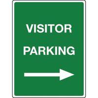 SIGN VISITOR PARKING RIGHT REFLECTIVE 300 x 400