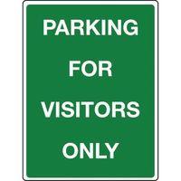 SIGN PARKING FOR VISITORS ONLY REFLECTIVE 300 x 400