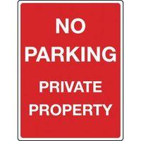 SIGN NO PARKING PRIVATE REFLECTIVE 300 x 400