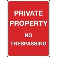 sign private property reflective 300 x 400