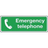 SIGN EMERGENCY TELEPHONE 300 X 100 POLYCARB