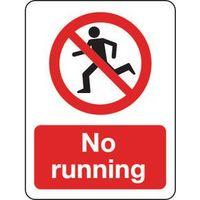 SIGN NO RUNNING 250 X 300 POLYCARB