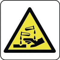 SIGN CHEMICAL HAZARD PIC 100 X 100 POLYCARB