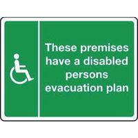 SIGN THESE PREMISES HAVE A DISABLED 150 X 100 POLYCARB