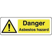 sign danger asbestos hazard 300 x 100 polycarb