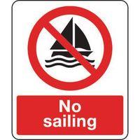 sign no sailing 250 x 300 polycarb