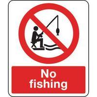 SIGN NO FISHING 250 X 300 POLYCARB