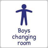 SIGN BOYS CHANGING ROOM SELF-ADHESIVE VINYL 150 x 150