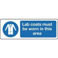 SIGN LAB COATS MUST BE WORN 600 X 200 POLYCARB