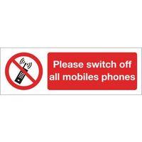 sign please switch off all 300 x 100 polycarb