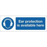 SIGN EAR PROTECTION IS AVAIL 600 X 200 POLYCARB