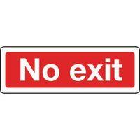 sign no exit 300 x 100 aluminium