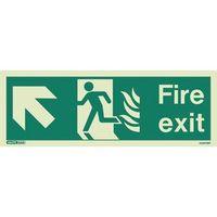 sign fire exit 200 x 450 photoluminescent rigid