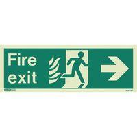 SIGN FIRE EXIT 200 X 450 PHOTOLUMINESCENT RIGID