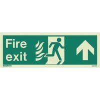 sign fire exit 200 x 450 photoluminescent rigid