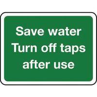 SIGN SAVE WATER SELF-ADHESIVE VINYL 100 x 75