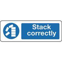 SIGN STACK CORRECTLY 300 X 100 POLYCARB