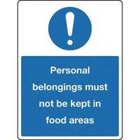 SIGN PERSONAL BELONGINGS 300 X 100 POLYCARB