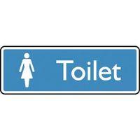 sign female toilet 300x100 aluminium