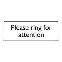 SIGN PLEASE RING FOR ATTENTION 450X150 ALUMINIUM