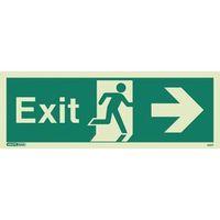 sign exit escape right aaa photo lum 200x450mm rigid