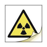 sign radiation 25x25 self adhesive label vinyl