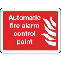 SIGN AUTOMATIC FIRE ALARM POINT 200 X 150 VINYL