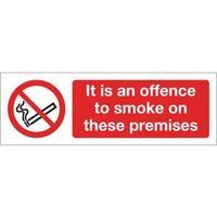 SIGN IT IS AN OFFENCE TO SMOKE POLYCARBONATE 300 x 100