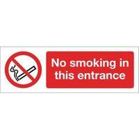 sign no smoking in this 300 x 100 vinyl