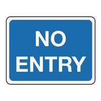 SIGN NO ENTRY 600 X 450 ALUMINIUM REFLECTIVE