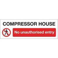 SIGN COMPRESSOR HOUSE NO 300 X 100 ALUMINIUM