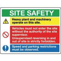 SIGN SITE SAFETY 900 X 600 ALUMINIUM