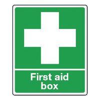 SIGN FIRST AID BOX RIGID PLASTIC 250 x 300