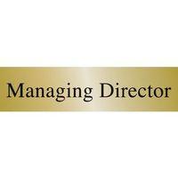 sign managing director 200 x 50 brass effect