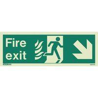 sign fire exit 150 x 400 photoluminescent rigid