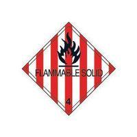 SIGN FLAMMABLE SOLID 100 X 100 VINYL