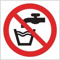 SIGN NOT DRINKING WATER PIC 100 X 100 POLYCARB