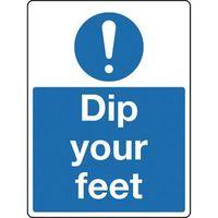 sign dip your feet self adhesive vinyl 300 x 100