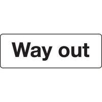 SIGN WAY OUT 300 X 100 ALUMINIUM